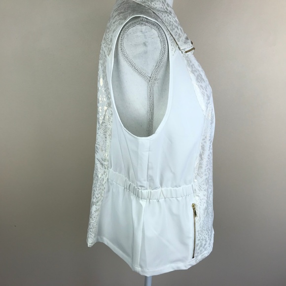 Zenergy Sleeveless Full Zip White Jacket - Picture 3 of 7